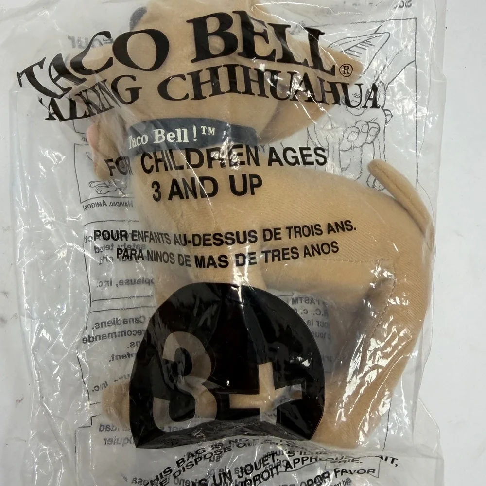 Vintage Taco Bell Talking Chihuahua Plush Toy Sealed New 1990s Applause Mascot